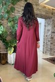 Made in Italy Oscar Midaxi Swing Dress Burgundy